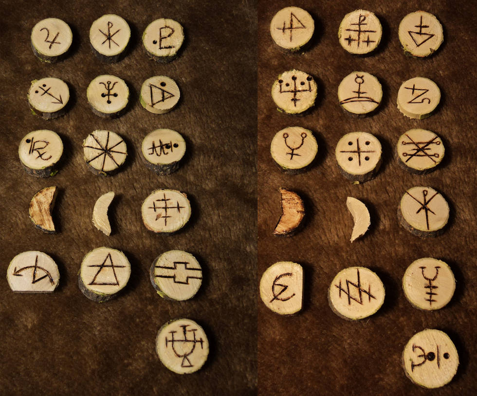 Wood rune set by LeTrefle on DeviantArt