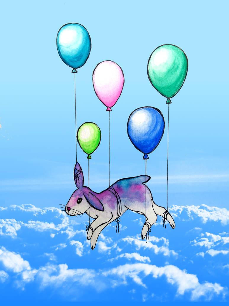 Flying Rabbit Deviantart Flying Bunny in the sky by TheCurlyFugu on DeviantArt