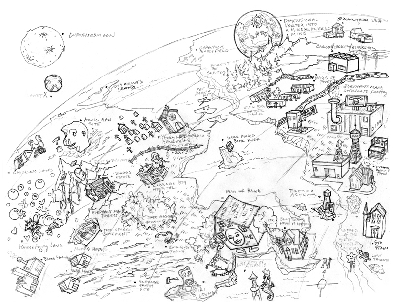 Sideshow Monkey Map, rough