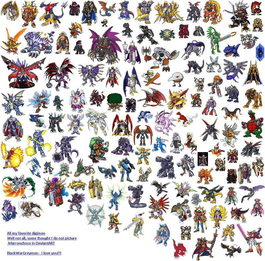 All my favorite digimon by Marronchoco on DeviantArt