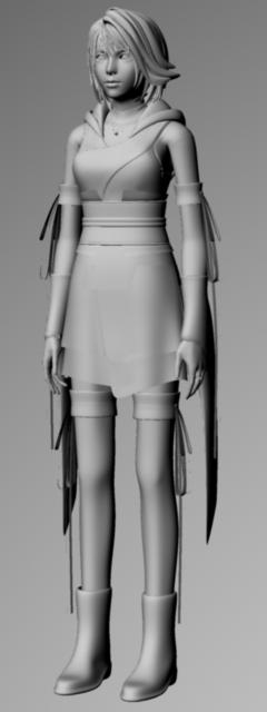 FFX - Yuna Remake 3D Model WIP