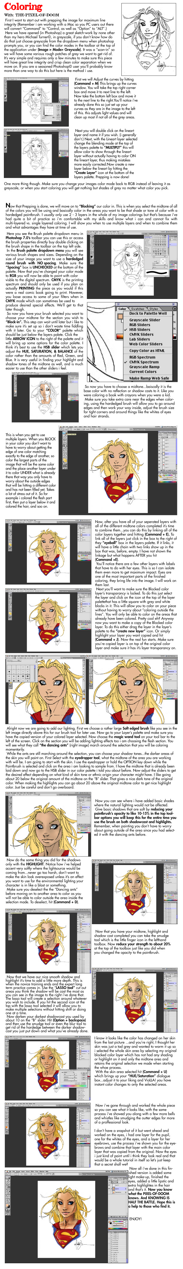 Comic book style Coloring by PIXEL-Of-DOOM