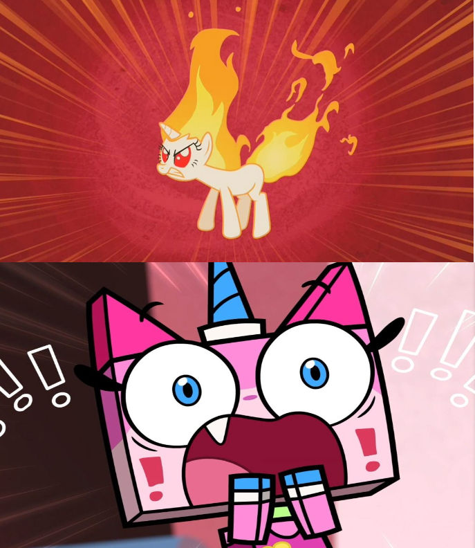 Unikitty Explodes Unikitty reaction to fire Twilight by Ning5839 on DeviantArt
