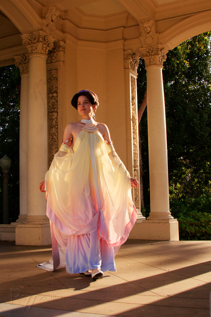 padme pink dress Padme's Lake Star Wars Amidala Cosplay Costume suit / M Stretch Fabric Padme Lake Gown 2 by