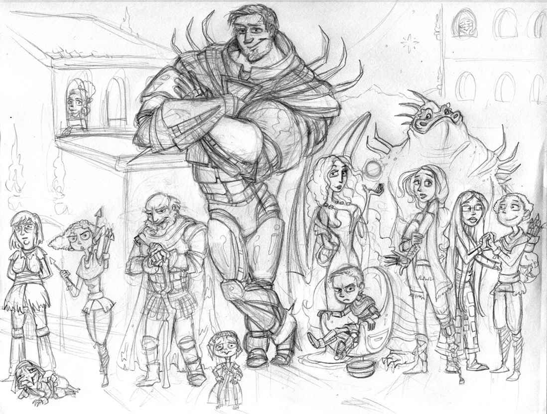 Sketch of good guys from my Torth series by AbbyGoldsmith