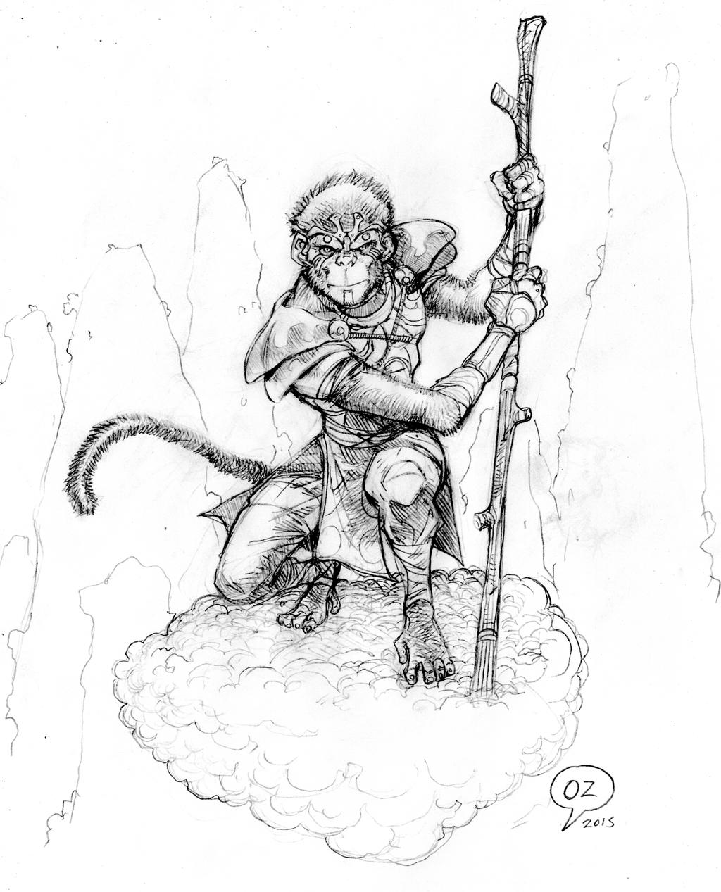 Monkey King Sun Wukong Sketch By Ozartwork On Deviantart Monkey King Sun Wukong Sketch By Ozartwork On Deviantart