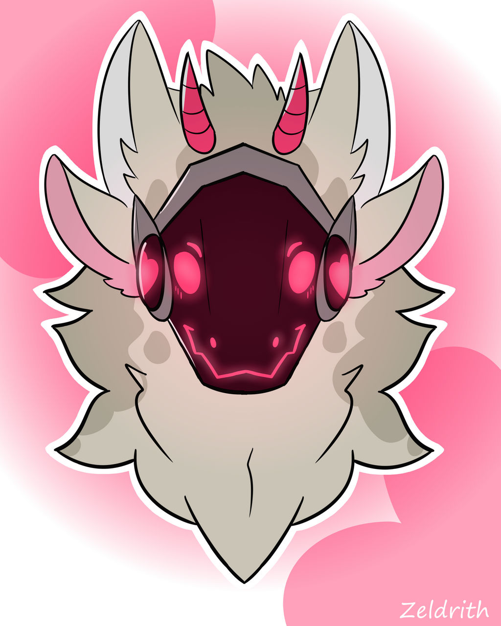 Protogen Headshot 6 by Zeldrith on DeviantArt