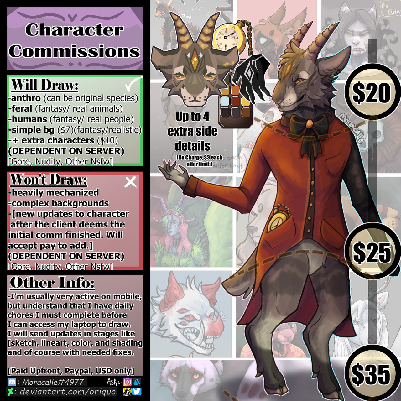 Object Commissions Characters Commission Sheet by Oriquo on DeviantArt