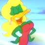 Plucky Duck Dressed in Drag