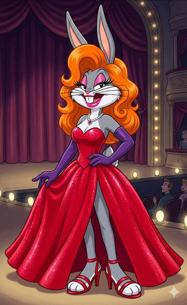 red dress bugs bunny Lola bunny red dress