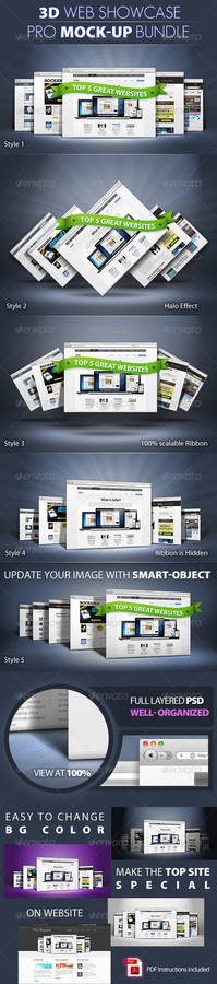 PRO 3d Web Showcase Mock-ups