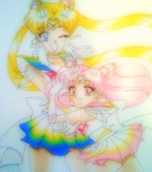 Sailor Moon and Chibi Moon