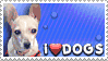 i love dogs stamp