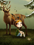 winter postcard by liransz