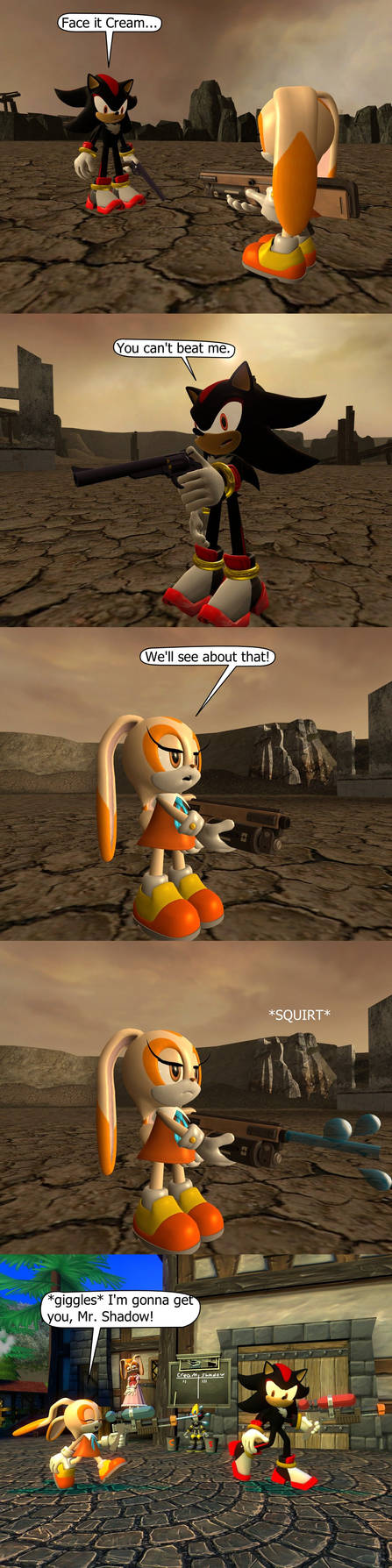 Cream vs. Shadow by MeltingMan234 on DeviantArt
