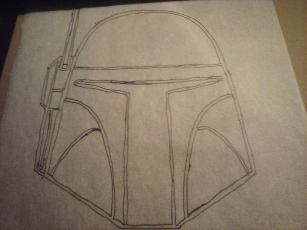 Mando Helmet Drawing. by matt5721 on DeviantArt