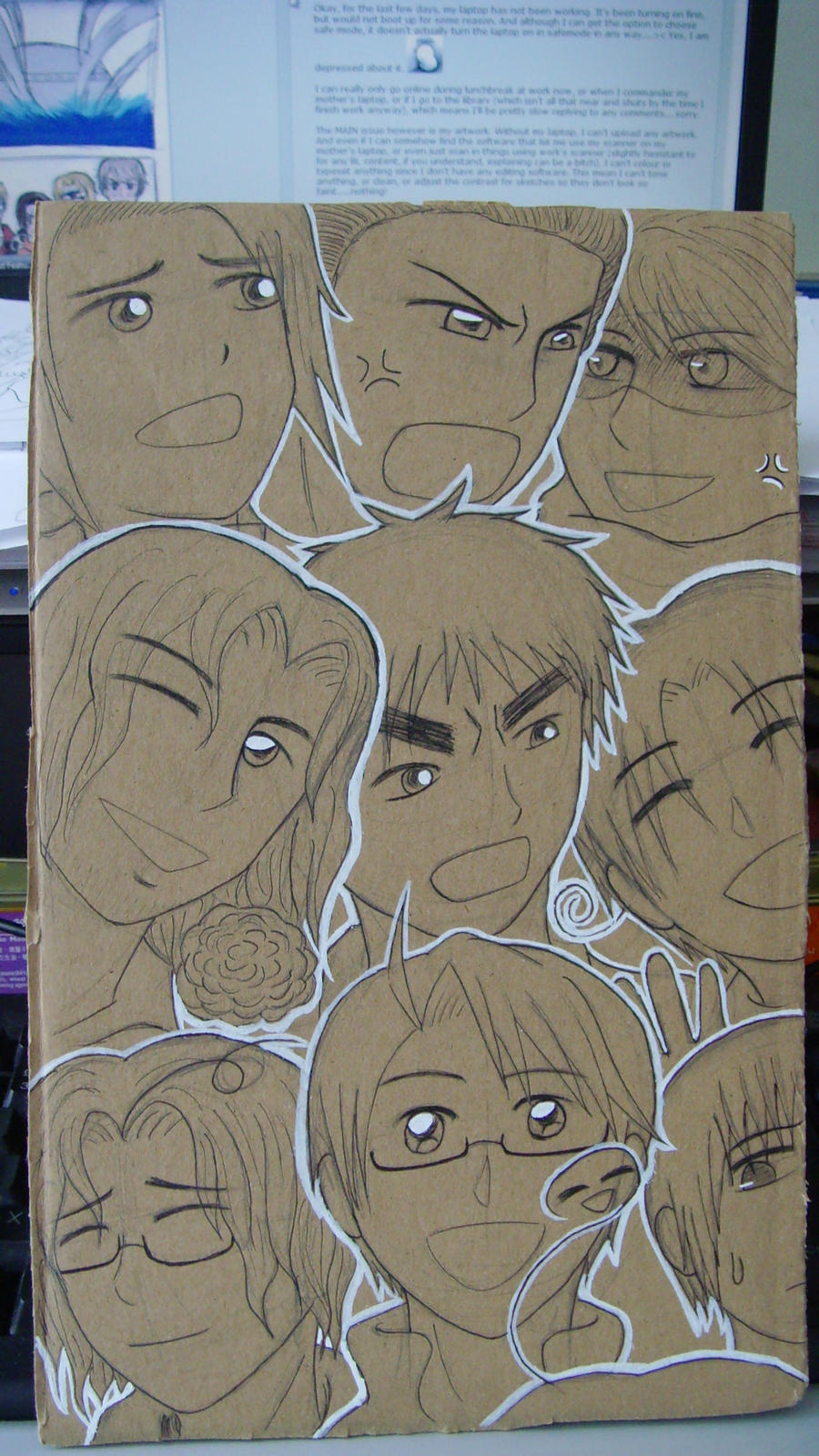 Cardboard Hetalia Faces