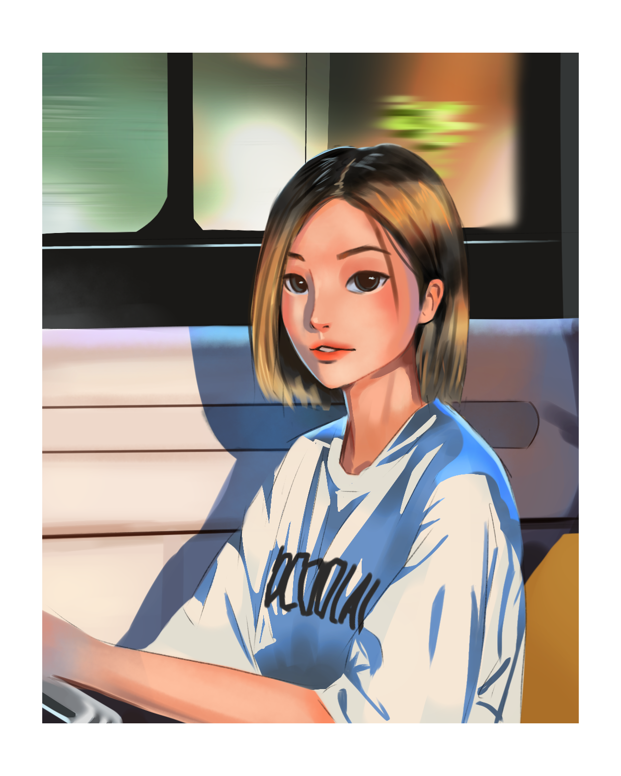 Bus Ride Deviantart Stylized Portrait - Bus Ride by sonsonarts on DeviantArt