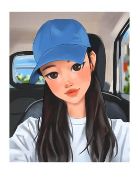 Stylized Portrait - Blue Cap