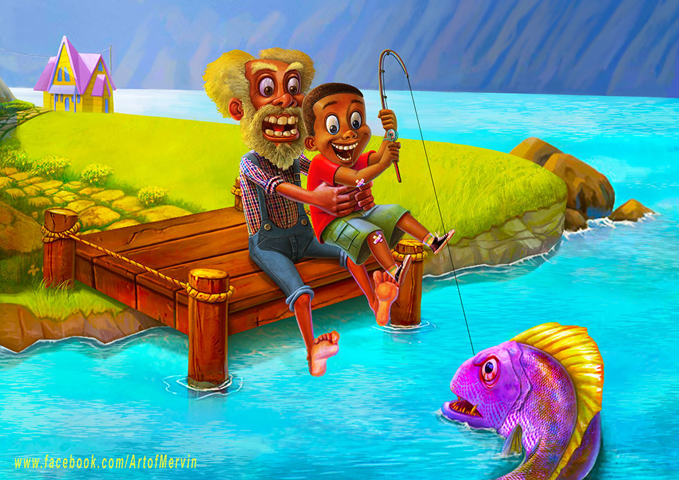 Fishing with Grandpa by JJwinters