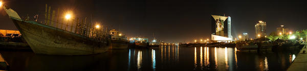 Dhao Harbor at night