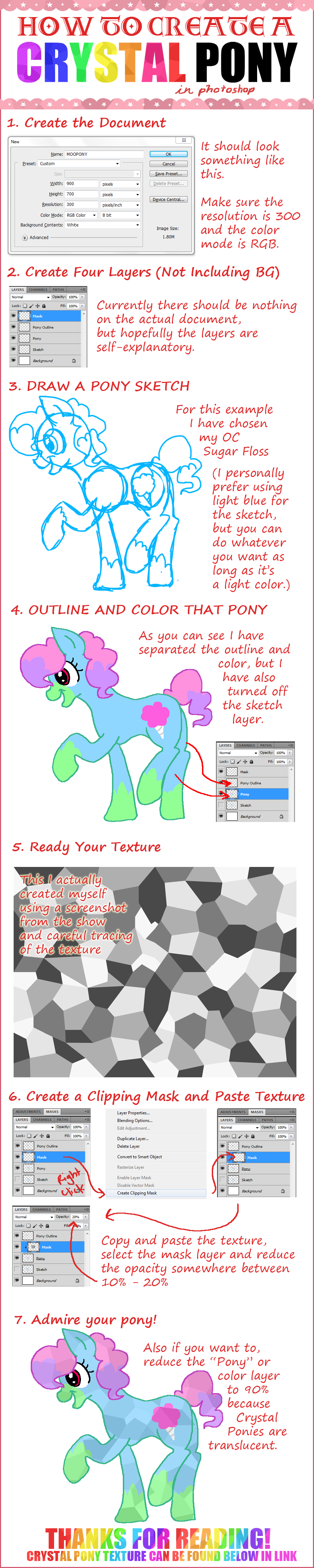 how to create a crystal pony tutorial