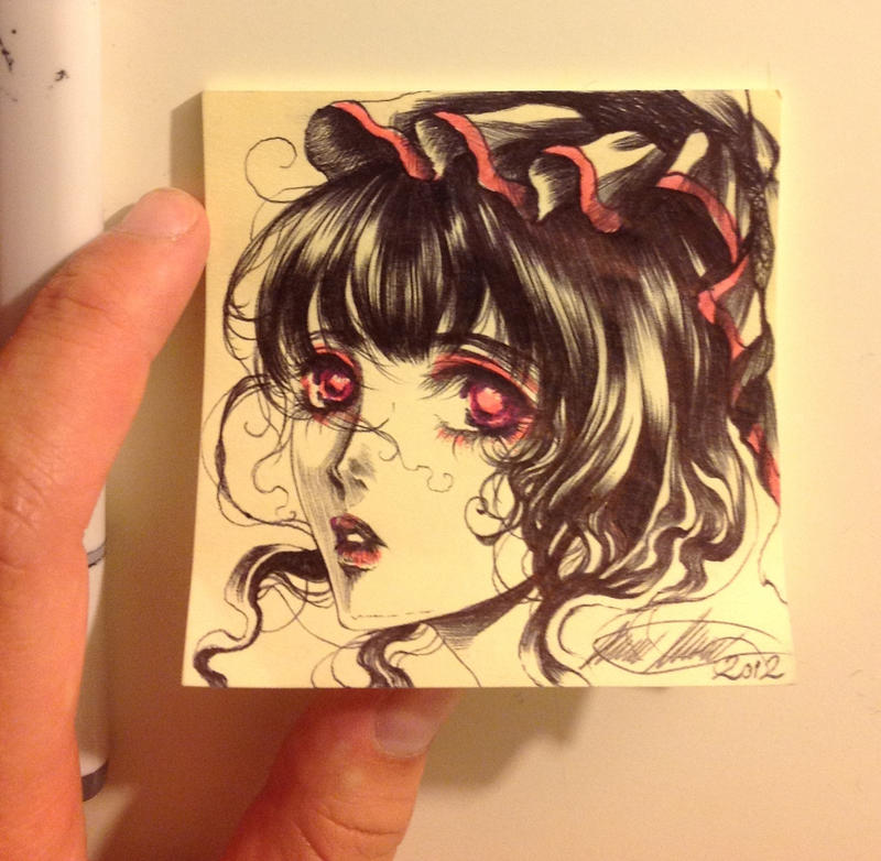 Post It note drawing by Giname on DeviantArt