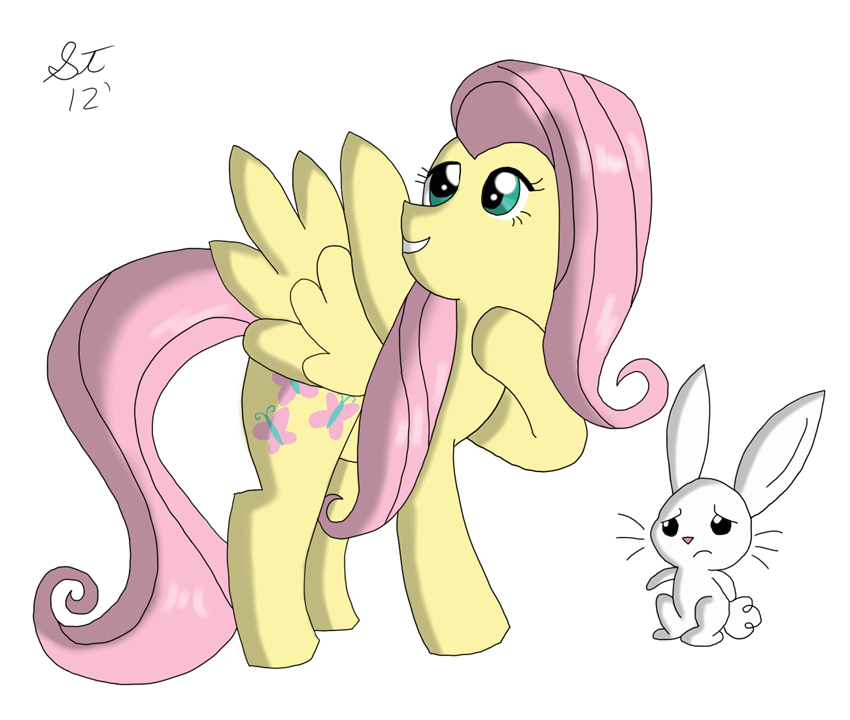 Fluttershy with Angel