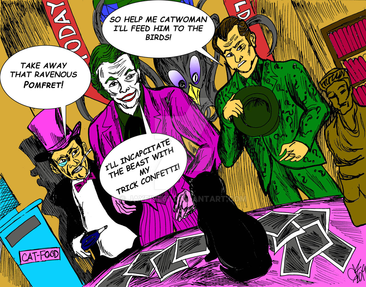 Batman66-Penguin,Joker and Riddler by jayfive67 on DeviantArt