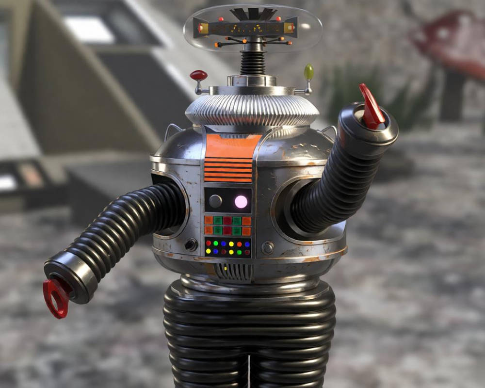 Robot Shouting 3D LOST IN SPACE B9 ROBOT SHOUTING WARNING DANGER by jayfive67 on ...