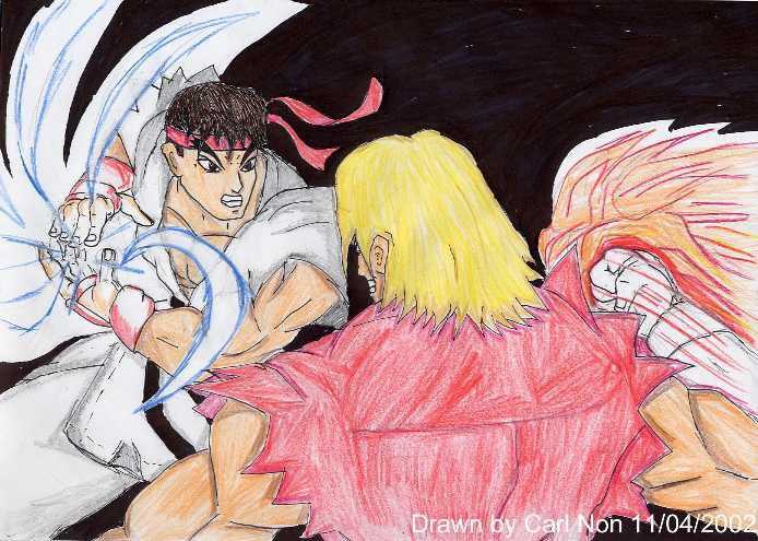 Ryu vs Ken by KiddSketch on DeviantArt