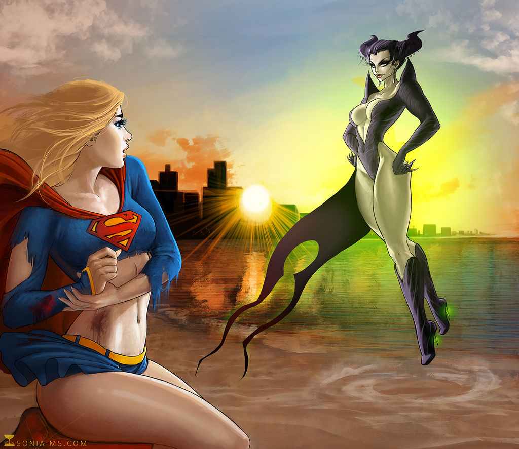 Commission - Supergirl vs Warqueen