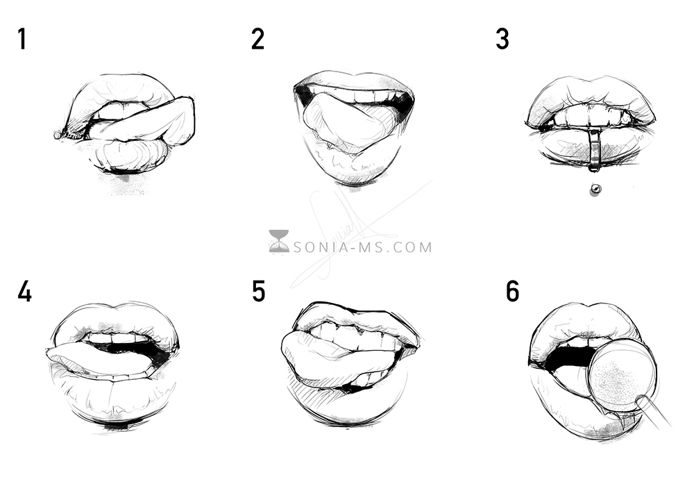 photo Lips With Tongue Out Drawing lips and tongues by soniamatas on