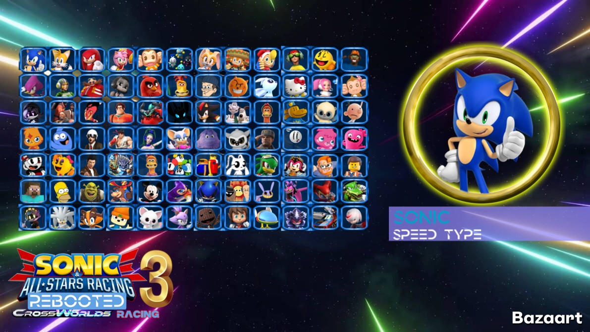 Sonic And All Stars Racing ReBooted 3 Roster by Alfiange on DeviantArt
