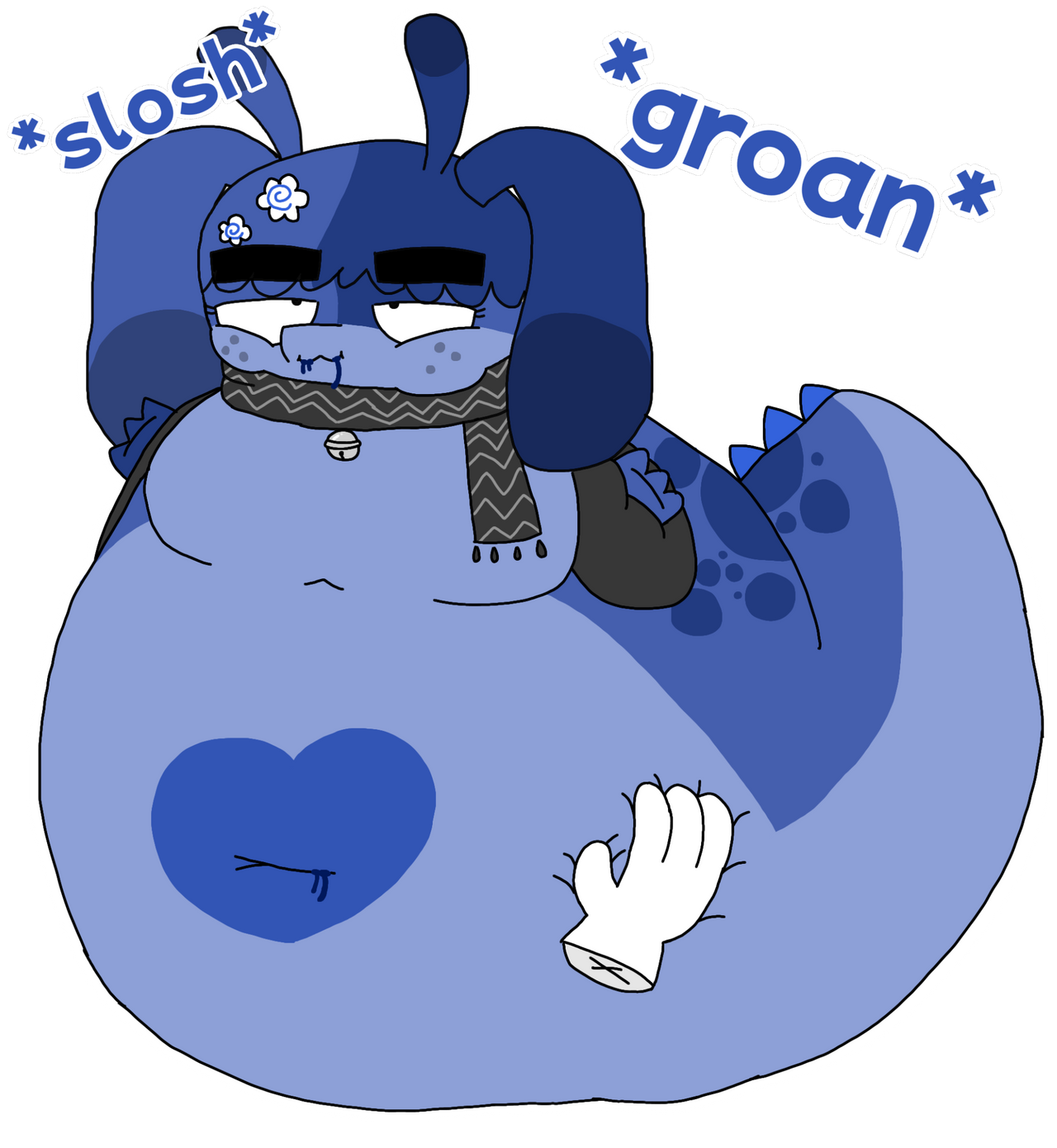Slug Inflation Puffcake the Big Blue Slug (Sticker) by mews4376 on DeviantArt