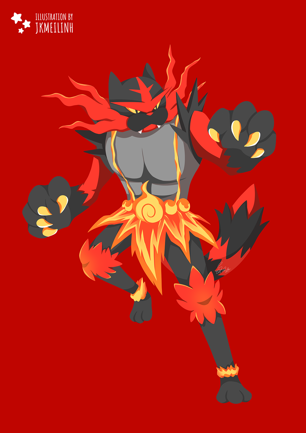 Pokemon Empyrean - Mega Incineroar (SPEEDDRAW) by JKMeiLinh on DeviantArt