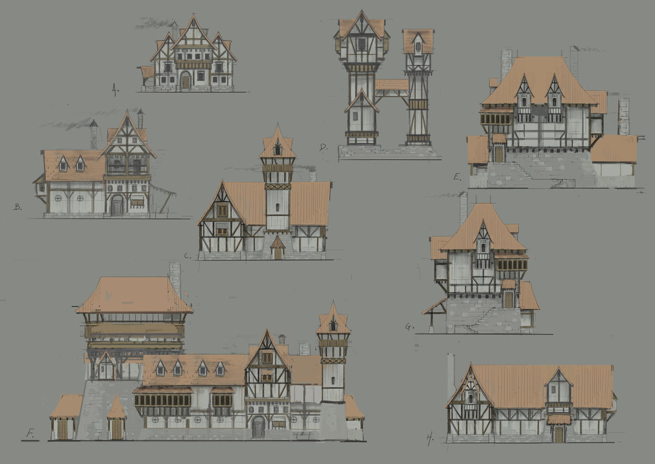 Fantasy Inn Sketches by UniversalGibbon on DeviantArt