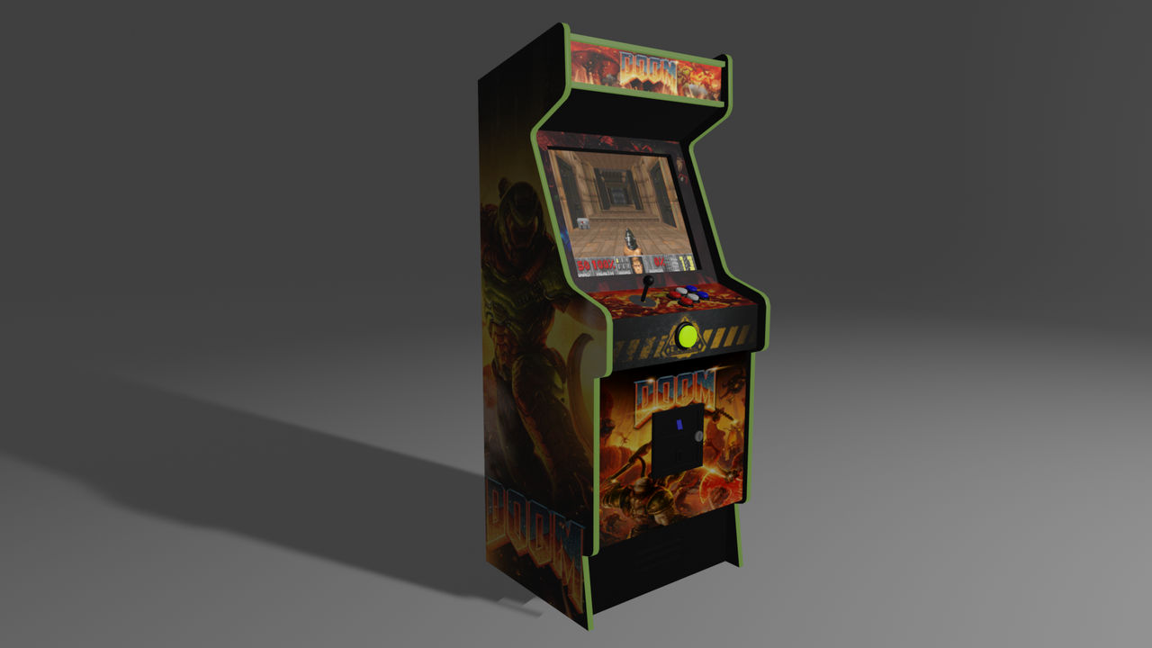 3D Doom arcade machine by Aleksandeeer3D on DeviantArt