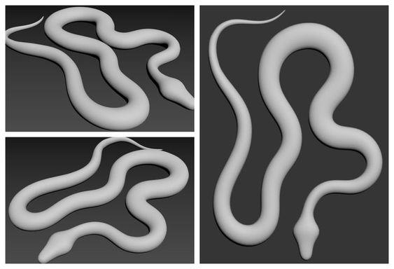 Basic Snake Model Snake 3D Model. Lowpoly by karim20222 on DeviantArt