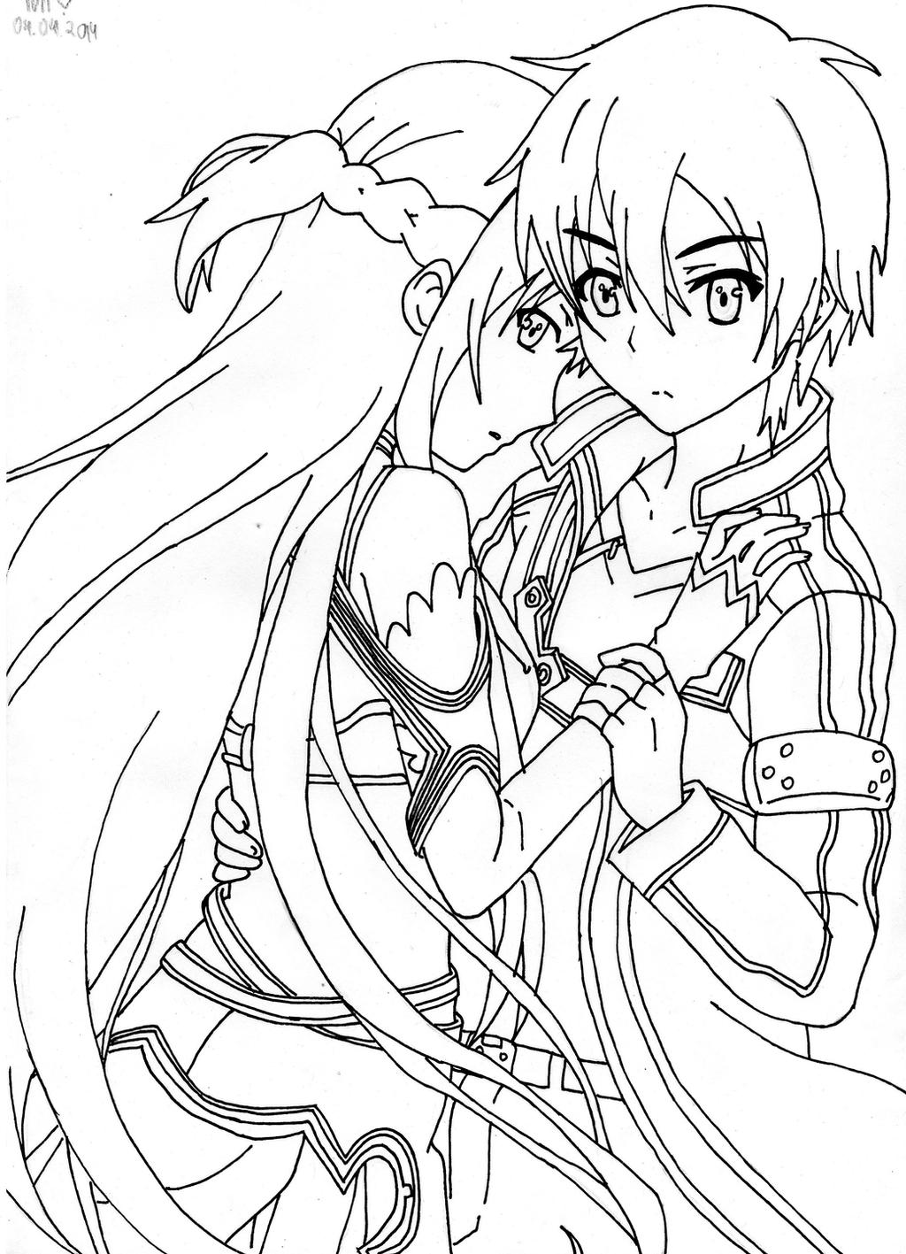 Colored this Kirito and Asuna manga page : r/swordartonline