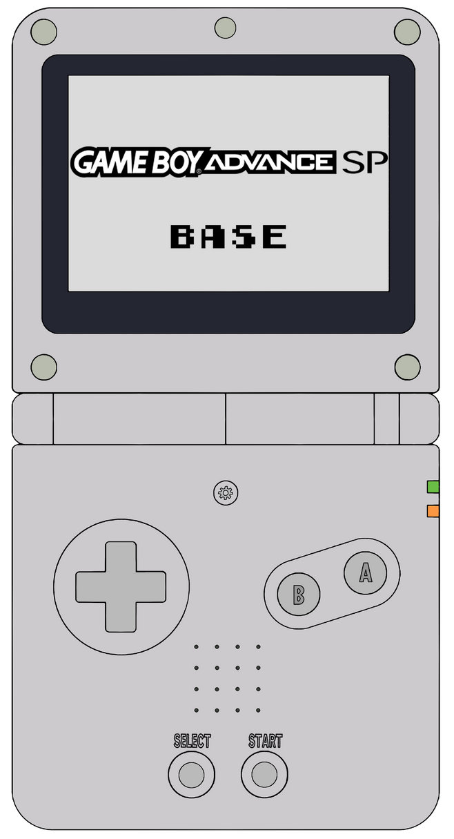 Bpy Base Game Boy Advance SP Base by LycanRaptor on DeviantArt