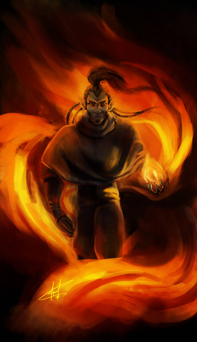Felor in the flame by Janonna-art on DeviantArt