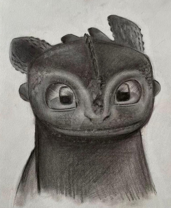Toothless Large Drawing Toothless by SophieLisaArt on DeviantArt