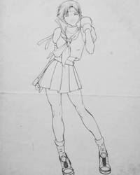 Old drawing Sakura lineart 2006 