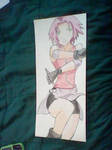 Sakura Haruno-Colored Pencil Drawing by 1NarutoFreak