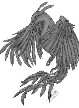 Phoenix drawing (GIMP)