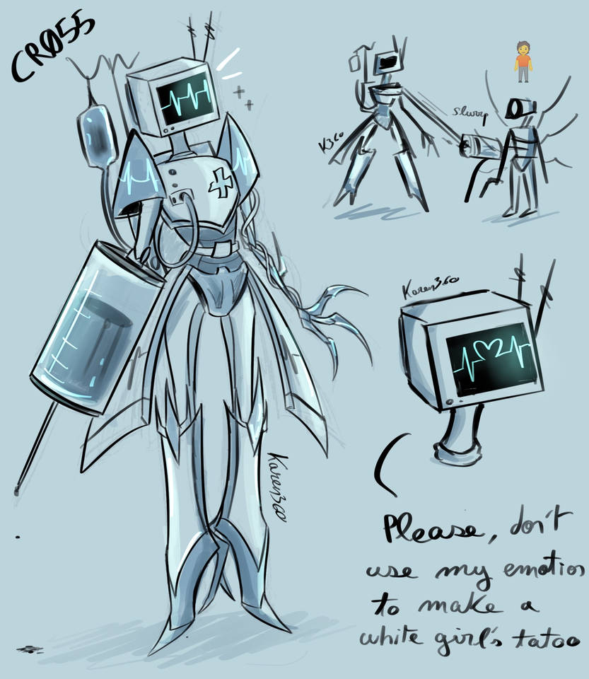 Ultrakill OC - Sketch dump of CR055 by Karen360 on DeviantArt