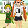 Young Link and Inkling Girl