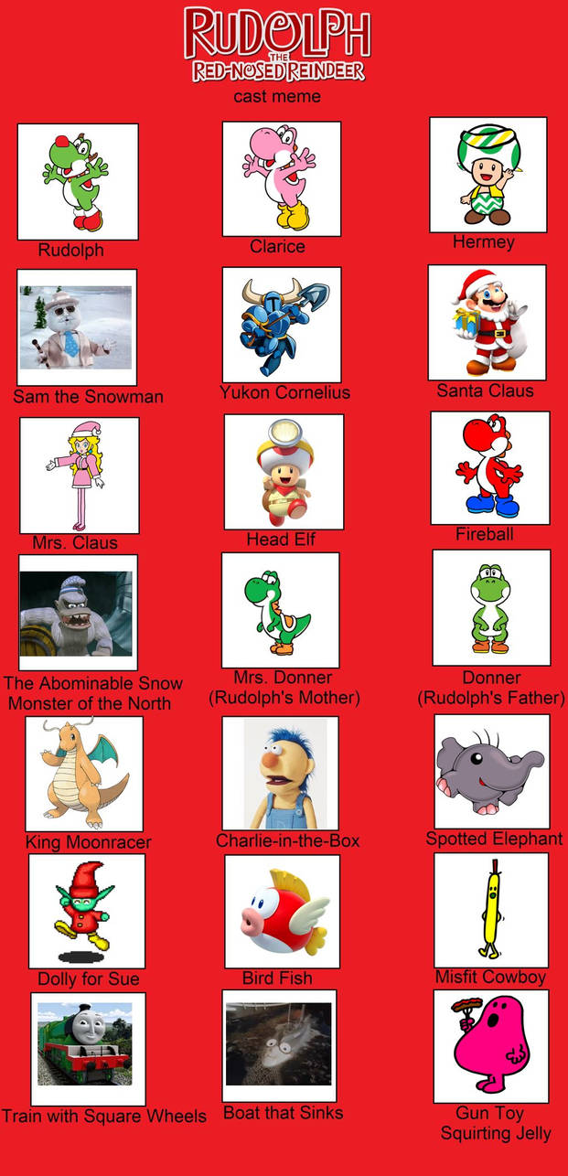 Rudolph the Red-Nosed Green Yoshi by MegaToon1234 on DeviantArt