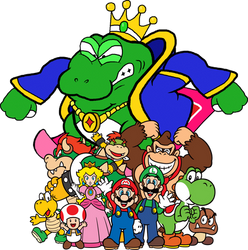 Mario Main Group Picture But With Wart